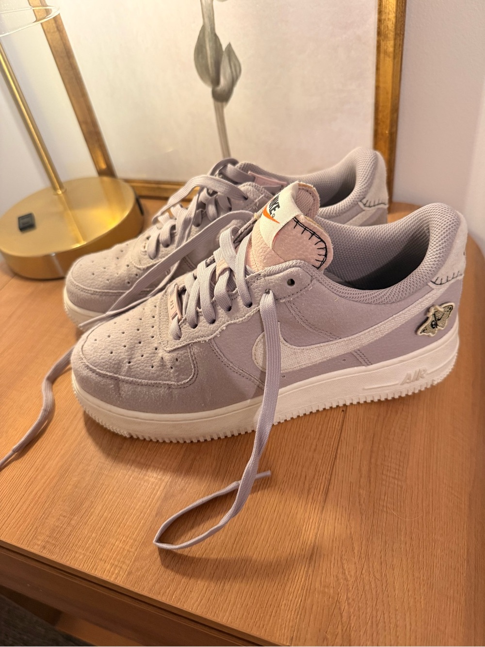 Nike Lavender Suede Low-Top Sneakers